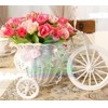RETRO VINTAGE bicykel ratanový s kvetmi (kovový)