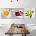 Obrazy ovocie do jedálne na napínacom blind ráme (sada 3 kusy 40x40)